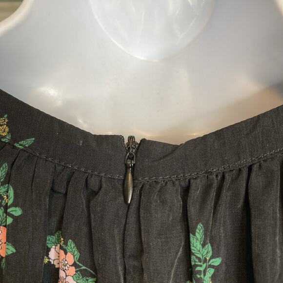 Zaikamoya‎ Women's Black Floral Midi Dress Size L Modest - Picture 10 of 11